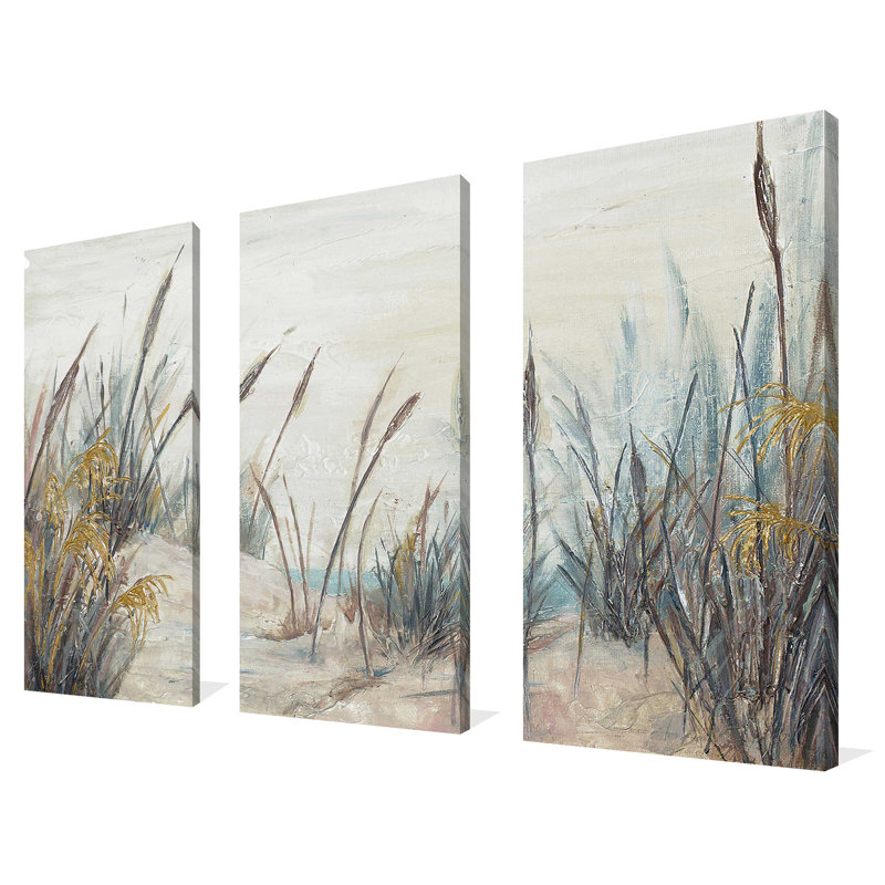 «Tall Beach Grass», reproduction sur toile 3 pièces, H 32 po x l 48 po x P 1 po