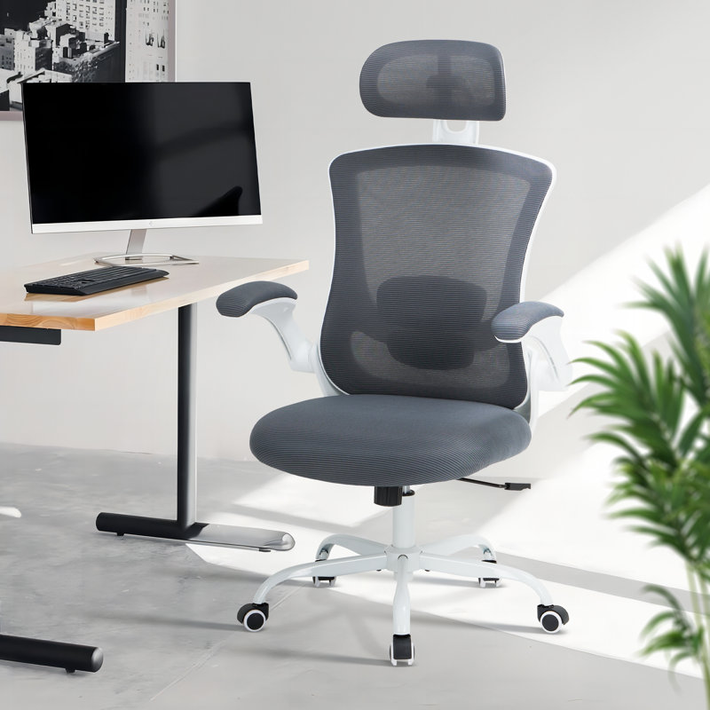 Fully Adjustable Executive Swivel Ergonomic Office Chair with Adjustable Arms, Grey