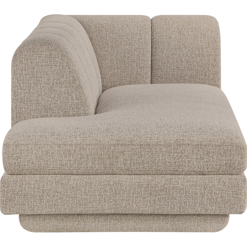 Chaise avec accoudoirs gauche en tissu Chiquita, Orienté à gauche (vu de face), Tissu beige
