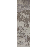 Modern One-of-a-Kind Runner 2'6" X 12'6" Hand Knotted Area Rug