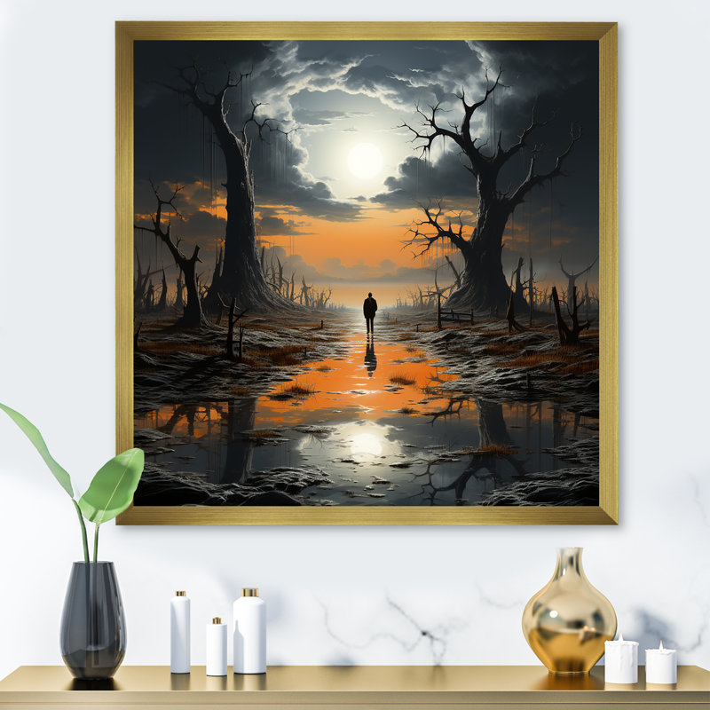 Lovejoy - Paysages abstraits, art mural, salon_106531, H 36 po x l 36 po x P 1,5 po, Impression dorée sur toile encadrée