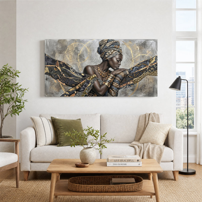 Art féminin sur toile, 40“W x 20”H