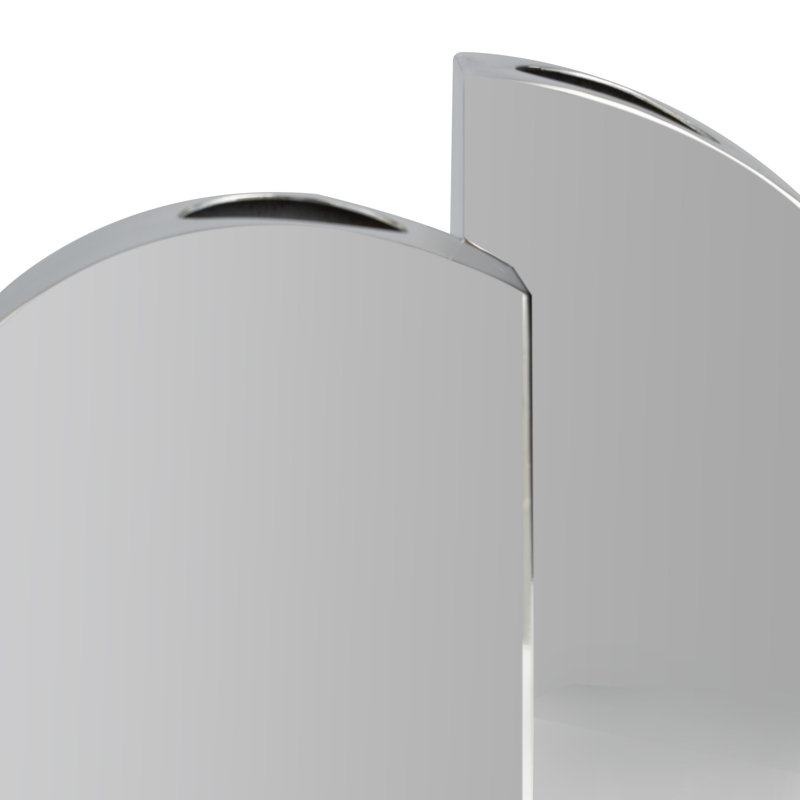 Stainless Steel Metal Decorative Silver Vase with a Sleek Mirror Finish Set