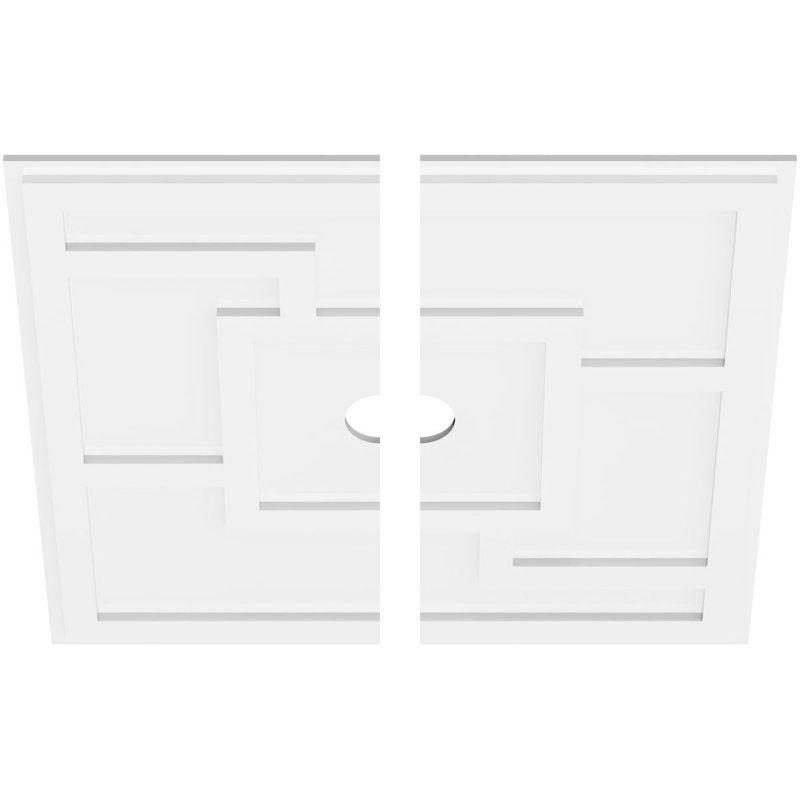 Médaillon de plafond contemporain en PVC de qualité architecturale Knox, H 1 po x l 30 po x P 30 po