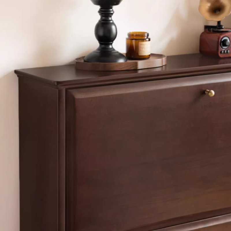 Dark walnut Solid Wood Shoe Storage Bench