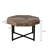 Octagonal Wooden Coffee Table With Firm Metal Leg Setup, Antique Brown Finish Living Room Table, Support-1058472603