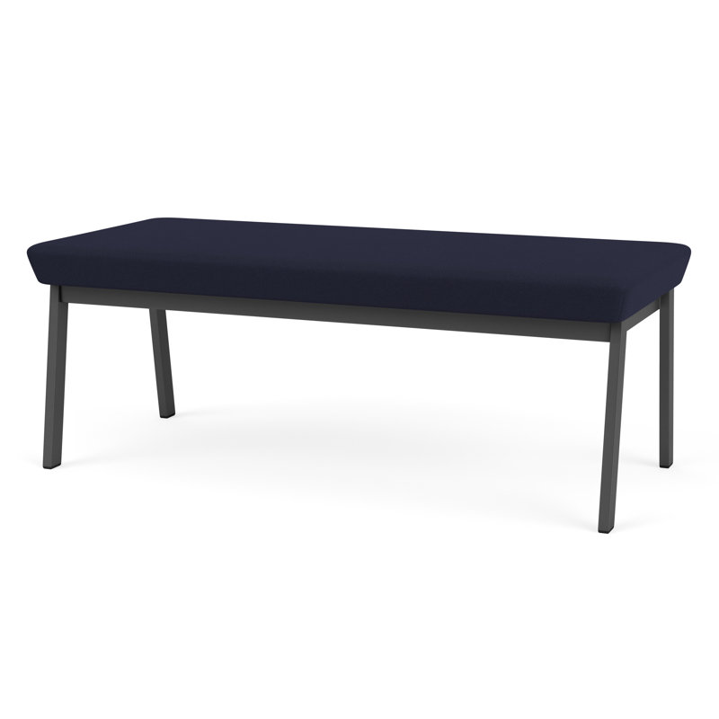 Banc en métal Newport, Gris anthracite, Bleu marine Open House