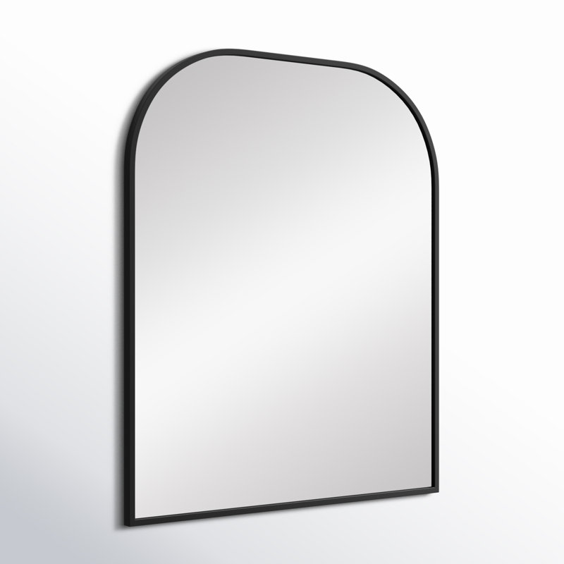 Sabine Metal Wide Arch Wall Mirror, Black, 42" x 36"