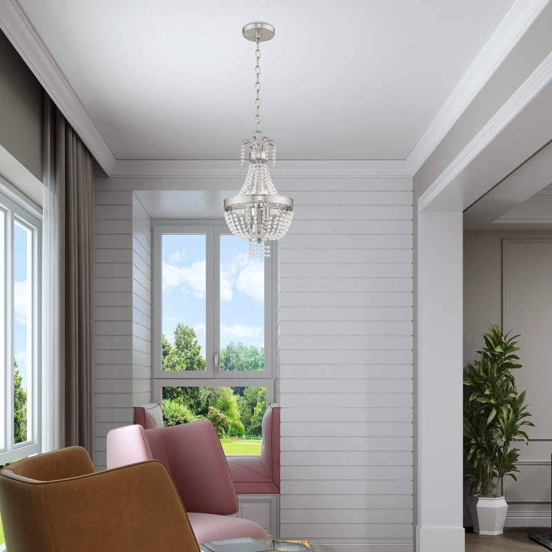 Rachedi 3 - Light Dimmable Empire Chandelier, Brushed Nickel