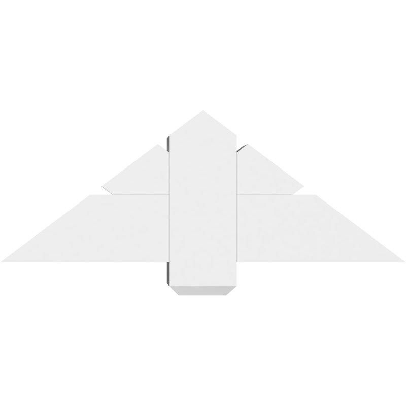 Support de pignon en PVC de qualité architecturale Kennewick, H 13,5 po x l 36 po (pas: 9/12), P 6 po x F 6 po