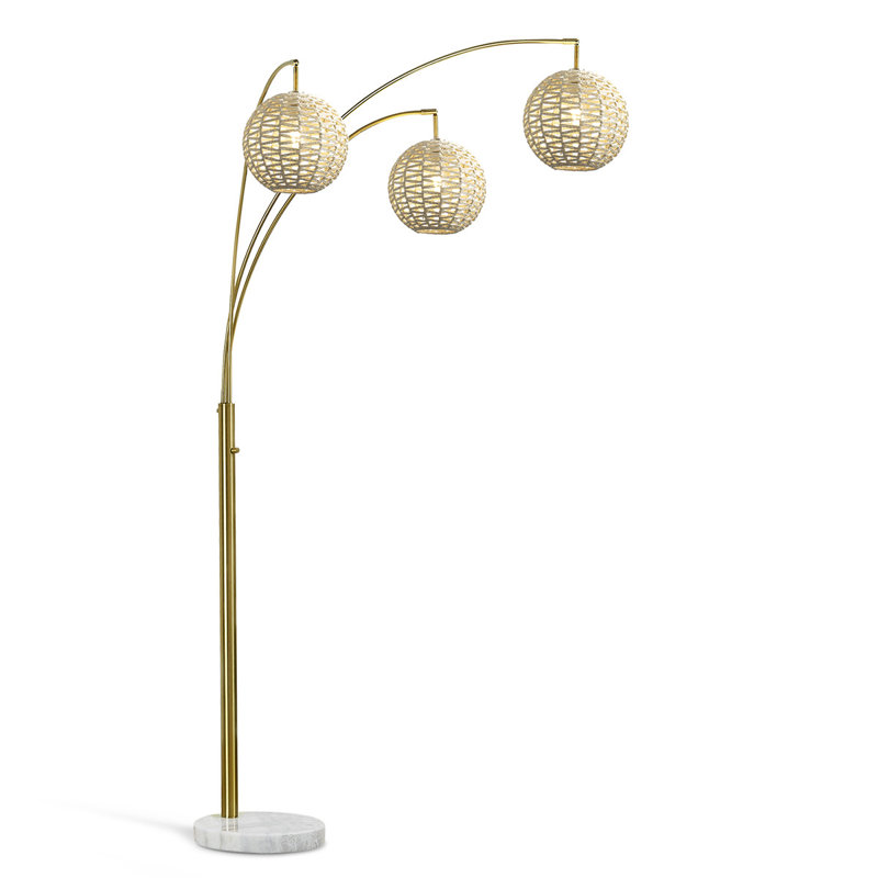 Bashkim 83'' Tree Floor Lamp, Brushed Brass