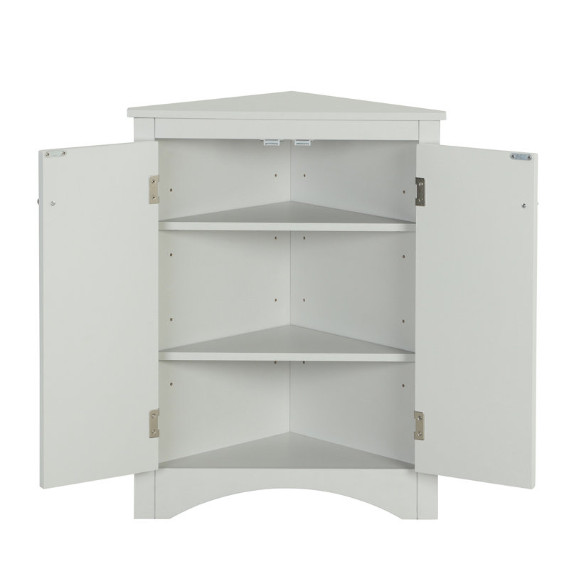 Grey Triangle Storage Cabinet With Adjustable Shelves - For Garage And Basement Modern For Home Organization