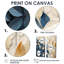 «Beige and Blue Minimalisme Leaves Collage», impression sur toile, ensemble de 2 décorations murales florales beiges-1010053912-1010053909-1010053919