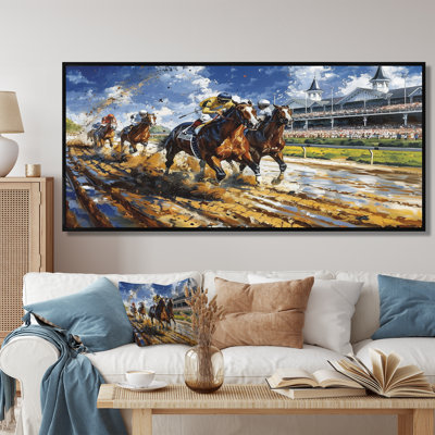 Marlyin - course de chevaux, art mural