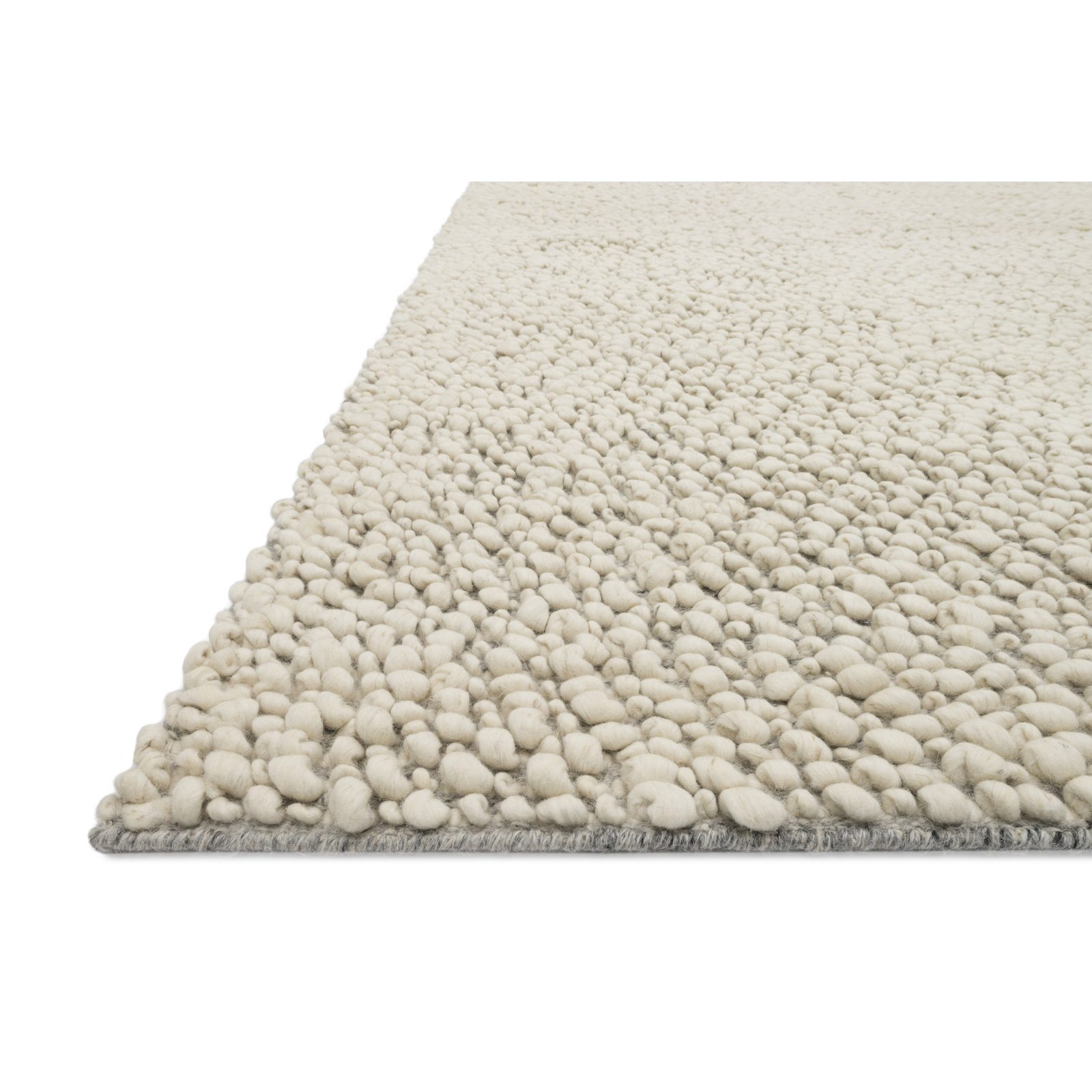 Charter Ivory Hand-Knotted Wool Rug, Rectangle 2' x 3'