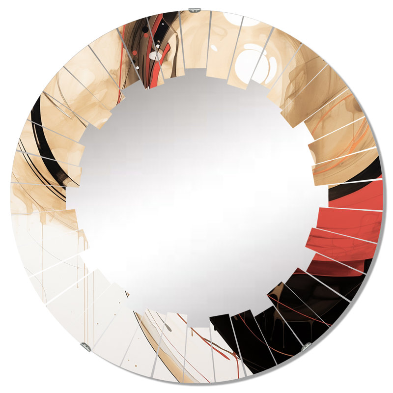 Avagrace - Miroir mural moderne rond, 32 po x 32 po
