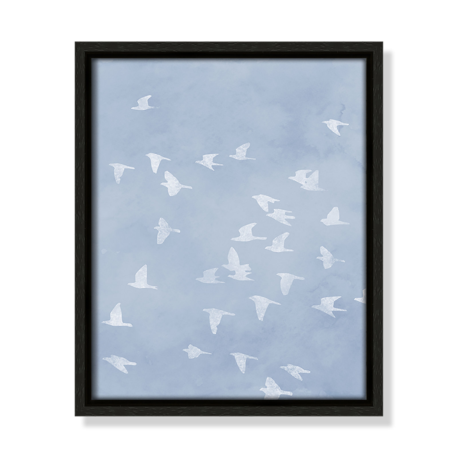 Flying Friends Print by Marcus Prime, 9.5'' W x 11.5'' H, Espresso Floater