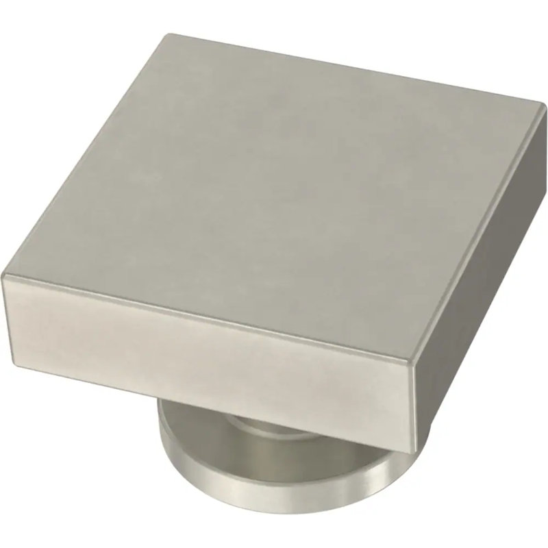 (Paquet de 5) Poignée carrée classique de 1 1/8 po, Nickel satiné
