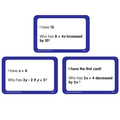 I Have, Who Has Math Game