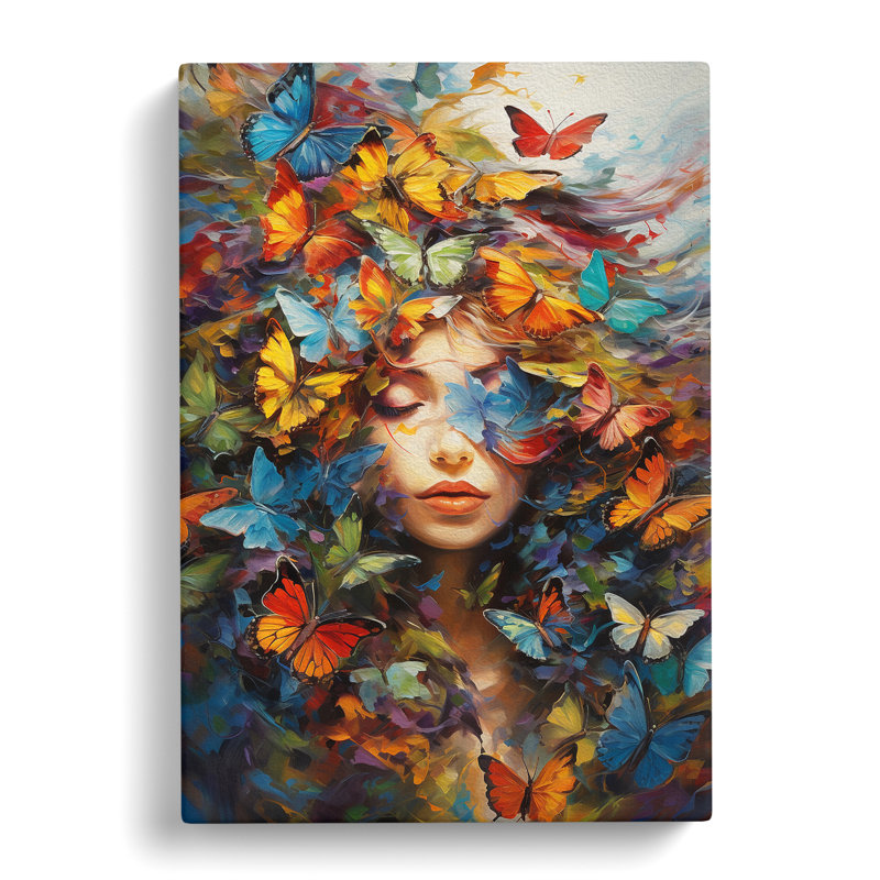 Butterfly Expressionism - Wrapped Canvas, 76cm H x 50cm W x 3cm D
