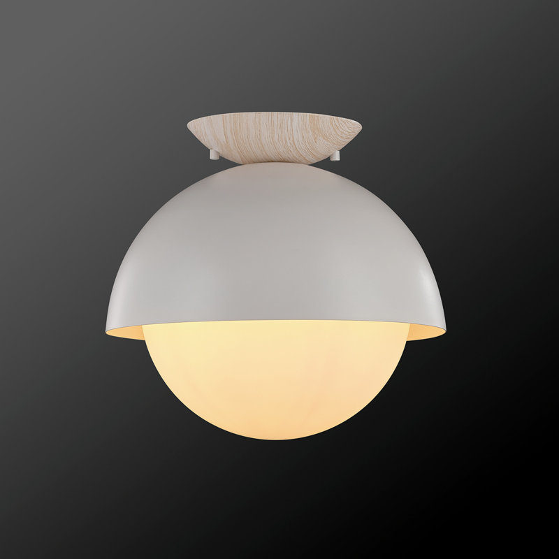 Plafonnier encastré 1 lumière 10 po Oswald, Blanc mat