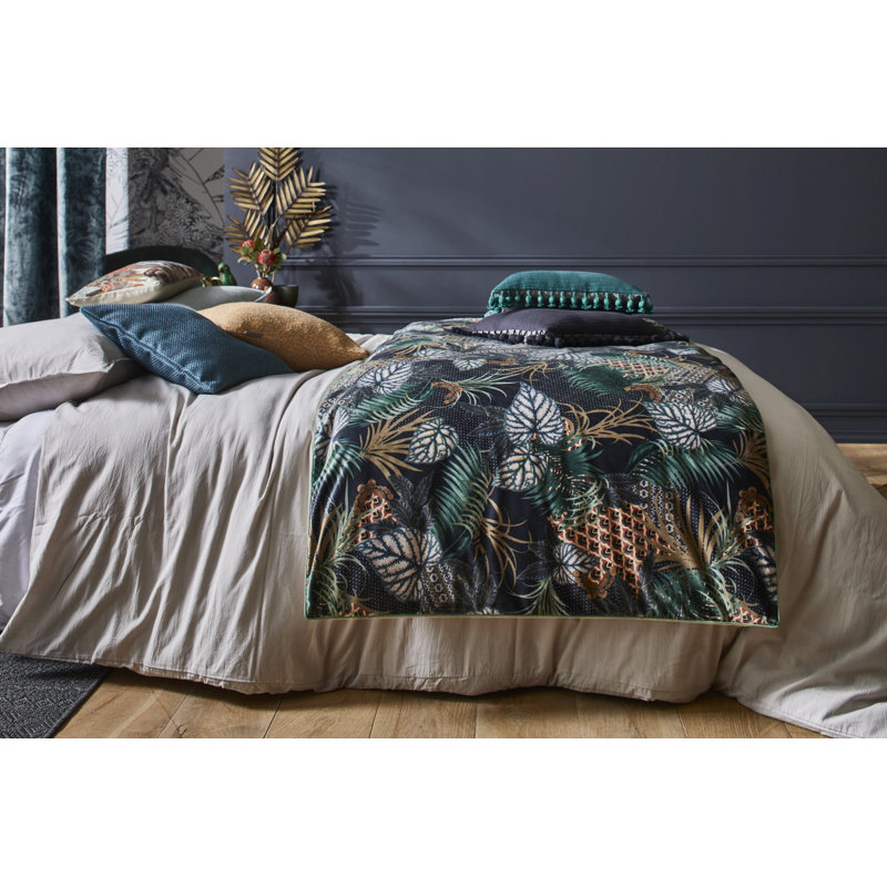 Velvet Floral Bedspread