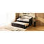 Lit simple avec lit gigogne et 2 tiroirs de rangement, dossier capitonné, solution d'espace pour la maison-130093321