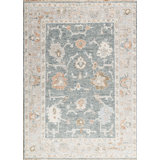 Cascade Hand Knotted Wool Area Rug in Gray