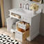  Meuble-lavabo simple 36 po avec dosseret Heritage, 3 couleurs disponibles: blanc / bleu marine / gris-106404207