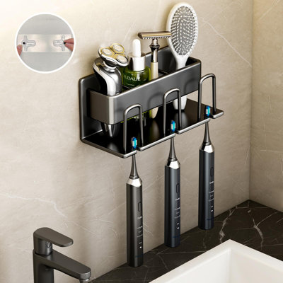 Toothbrush Holders, Tooth Brushing Holder For Shower Organizer, Toothbrush Holder Wall Mounted, Shower Organizer, Electric Toothbrush Holder For Bathr -  Rebrilliant, 27FB297E87CB49D4A987E070B79B6C14