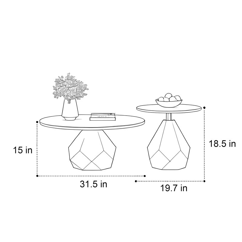 Valadez, H 15 po x l 31,5 po x P 31,5 po