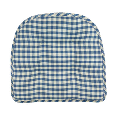 Non-Slip Gingham Dining Room And Kitchen Seat Cushions, 16 X 15 X 2 Inches, Set of 2