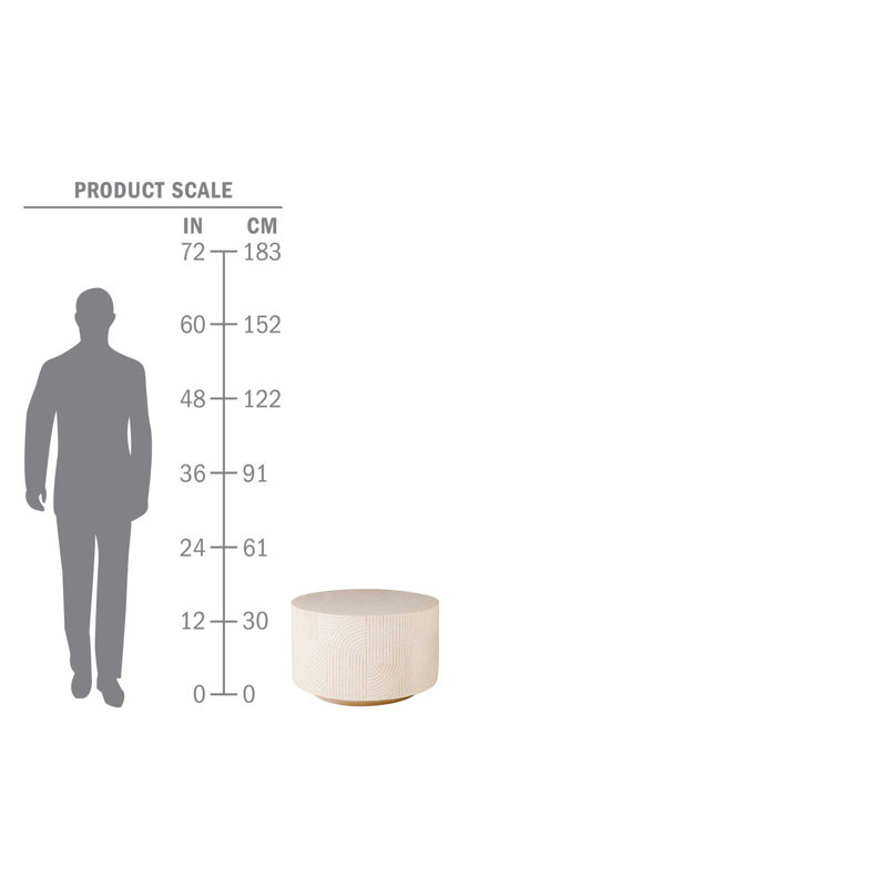 Provenance Signature Outdoor Round Side Table, Matte Sand