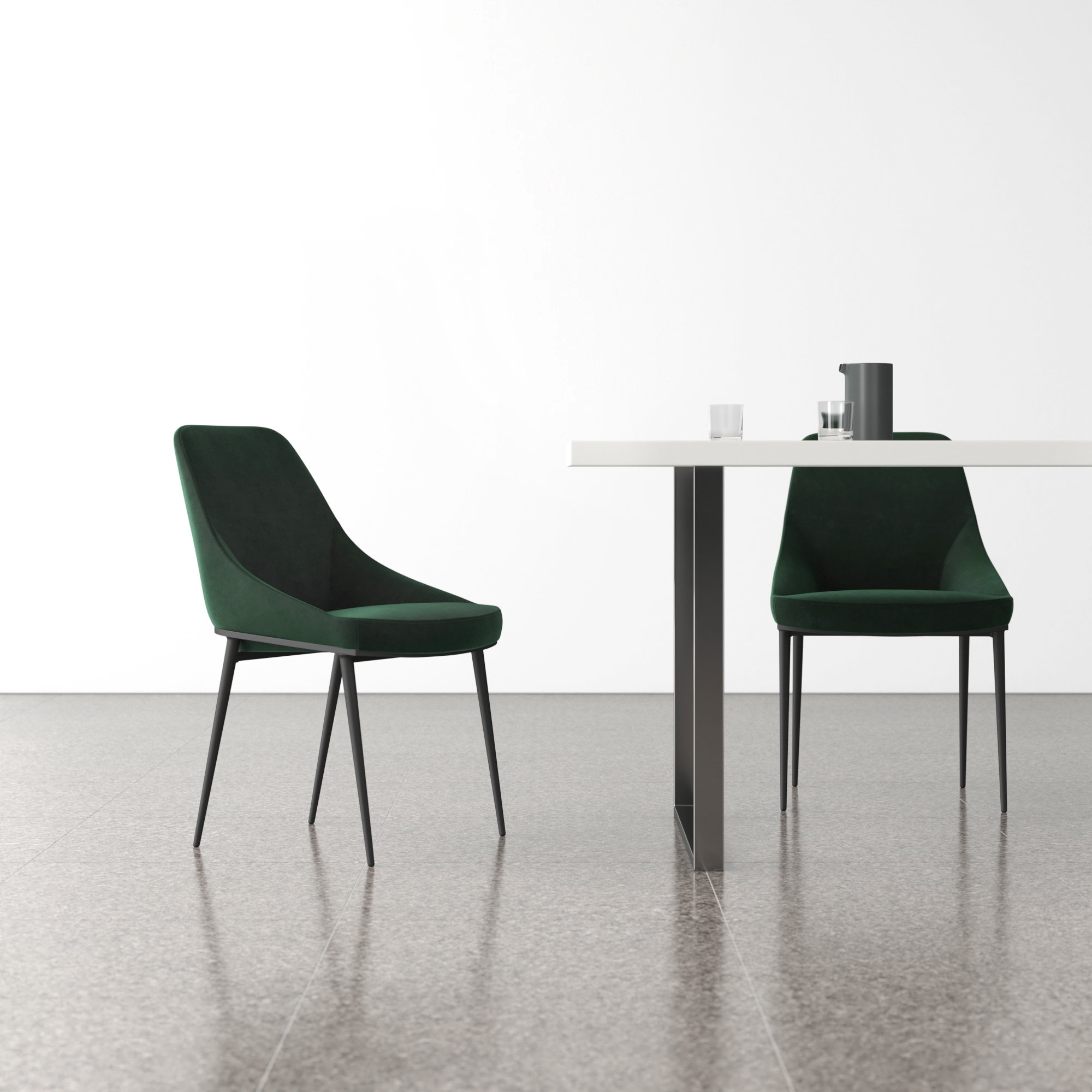 Halcyon Upholstered Side Chair, Green