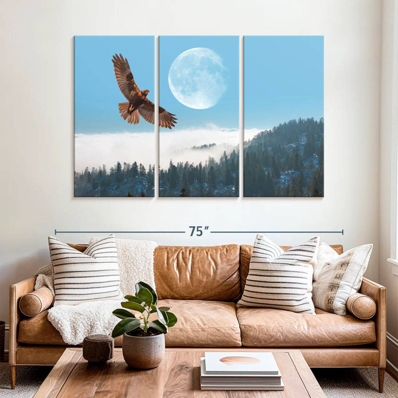 Eagle Over Fogy Mountains, 42" H x 65" W