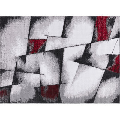 Tapis gris à motif abstrait Chapp