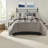 Farmhouse Herringbone Bedding Sets, Polyester, Cabin Style For Home