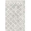 Tapis bleu / ivoire en laine et coton touffeté à la main Derron-22736185