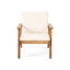 Fauteuils club d'extérieur en bois avec coussins bruns -, eau, siège à lattes ouvertes, capacité de poids de 300 lb, l 26,24 po x P 31,57 po H 2