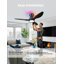 42 po Ventilateur de plafond encastré 3 pales Whtie avec lumière DEL à spectre complet et télécommande-604026628-604026629