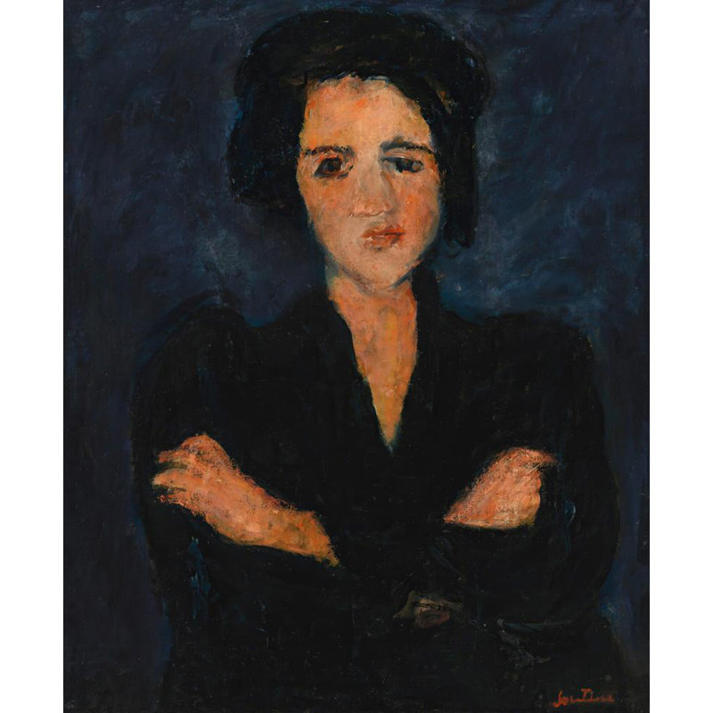 "Eve" par Chaïm Soutine - Toile tendue avec châssis, H 24 po x l 17 po