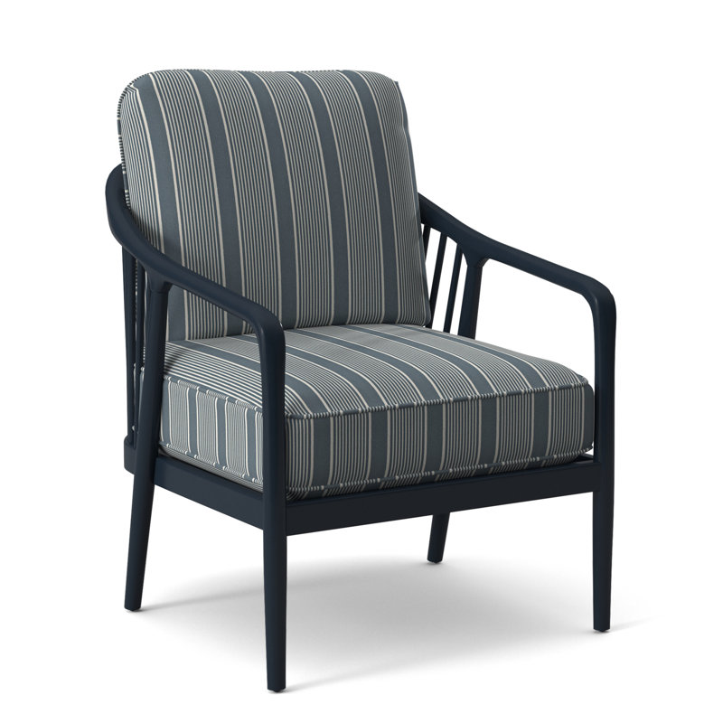 Guinevere Armchair, Navy, Plaid About You; 0107-84