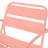Outdoor Chair, Coral, 26.27" W X 24.43" D 25.77" H, Iron Sleek Construction