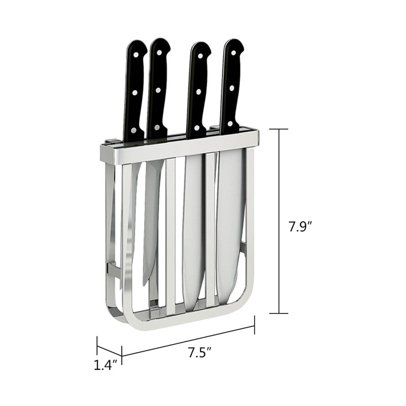 Porte-couteaux en acier inoxydable