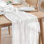 Chemins de table en coton blanc