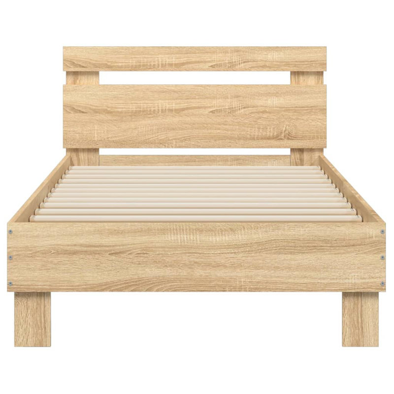 Hombach UK Small Single - DE 75 X 190 Cm Bed, Sonoma Oak