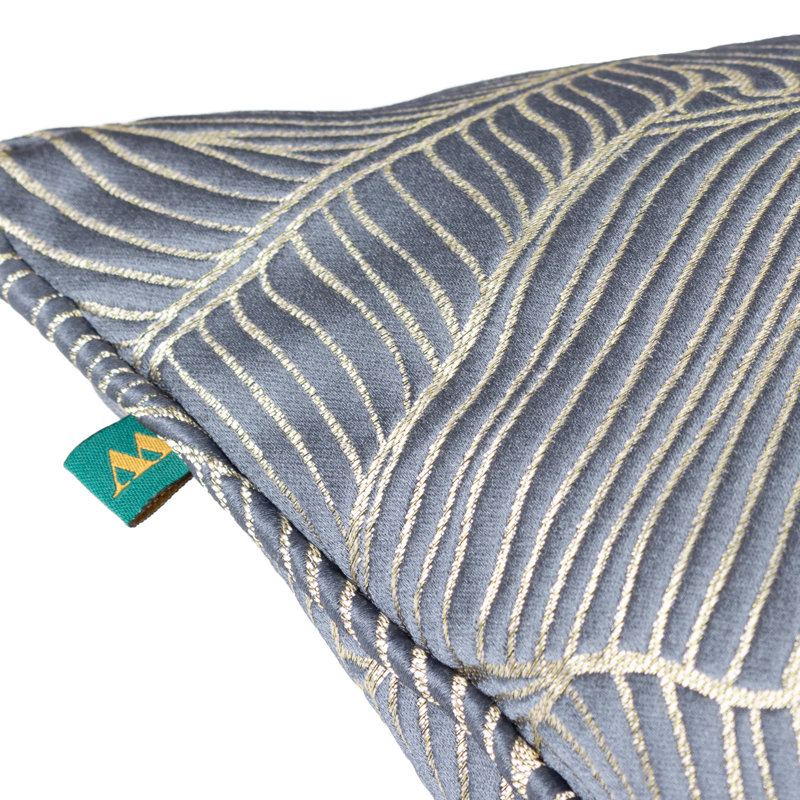 Seymour Floral Square Cushion, Storm Blue