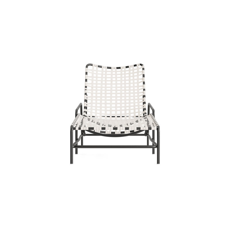 Kantan Outdoor Chaise Lounge, White/Textured Pewter