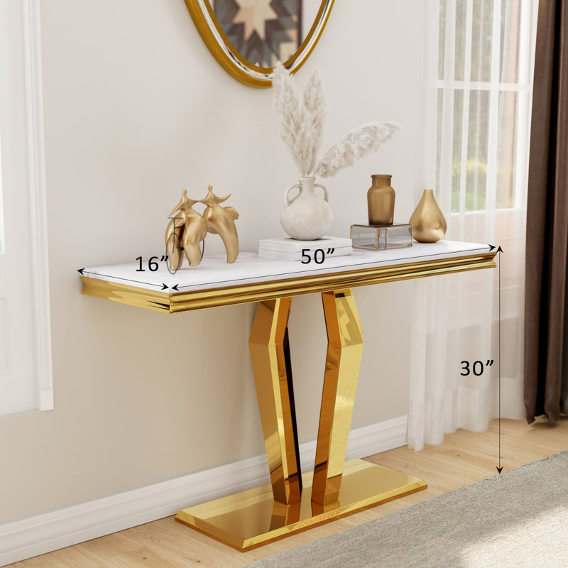 Gold Console Table