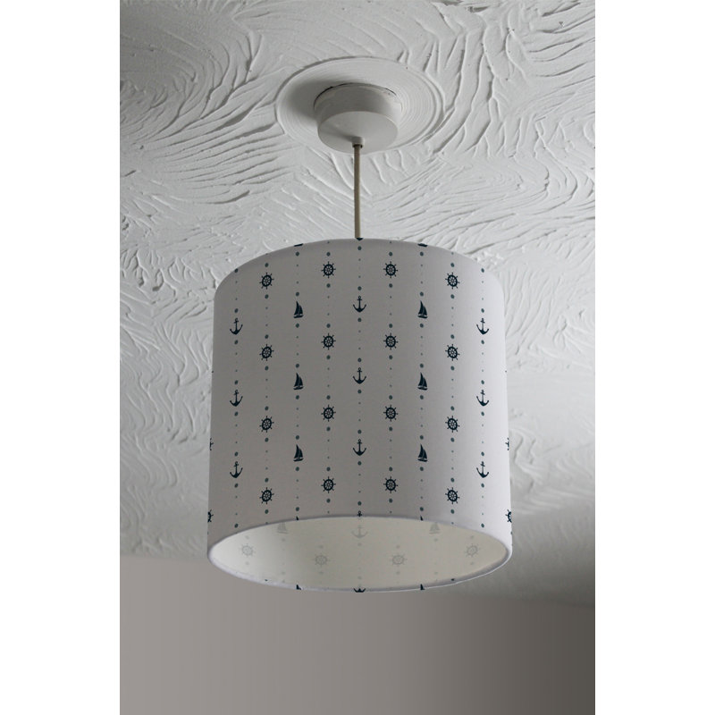 Cotton Drum Lamp Shade ( Uno ), 22cm H x 25cm W x 25cm D
